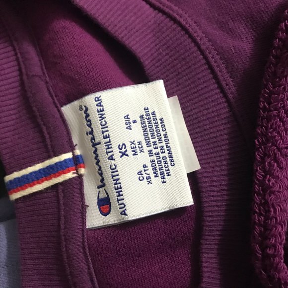 Champion Women's Long-Sleeve Venetian Purple Heritage Herringbone Sweatshirt XS - Picture 8 of 9